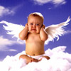Младенец ангел, аватарка 100x100 пикселей.