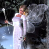 Аватарка с девушкой феей в белом платье, с крылышками.