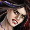 Аватарка: женщина-вампирша с длиннющими клыками.