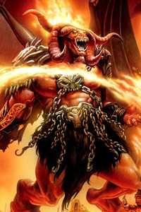 Демон из Ада, Диабло, рогатый красный демон: картинка аватарки в контакте.