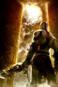 Картинка-аватарка для контакта: воин с мечом в руках у небесных врат.