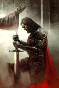 Аватарка для воина - посвящение в рыцари, благородные средневековые рыцари, благословление.