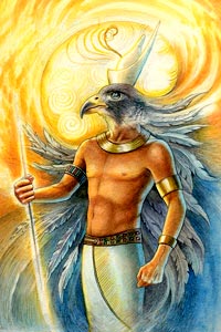 Египетский бог Гор, божество Древнего Египта с птичьей головой. Аватарка.