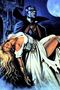 Аватар для контакта с вампиром, держащим на руках тело красивой девушки.