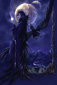 Аватарка в контакте мистическая женщина дьяволица, ночь, скачать аватарку бесплатно.