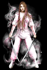 Картинка в контакте девушка воин с двумя катанами (мечами,саблями), скачать картинку для контакта.