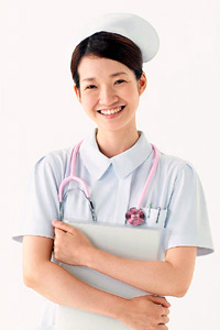 Аватарка с улыбающейся девушкой медсестрой