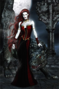Картинка в контакте темная королева вампир, женщина-вамп, скачать бесплатно.