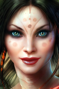 Картинка для контакта красивая женщина-вамп вампирка, скачать аватарку бесплатно.